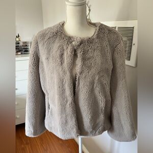 Maison Jules Light Gray Faux Fur